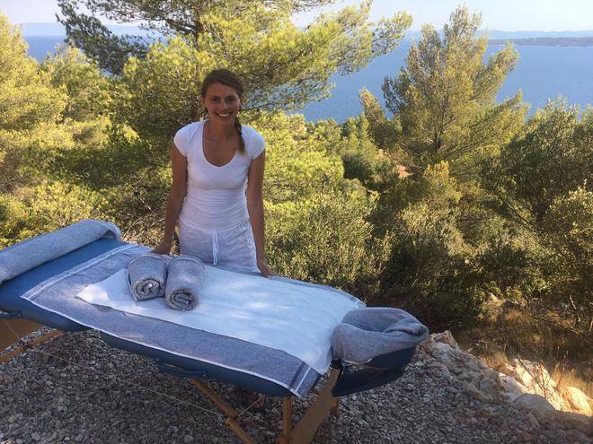 On site masseuse for Swedish & Sport massage.
