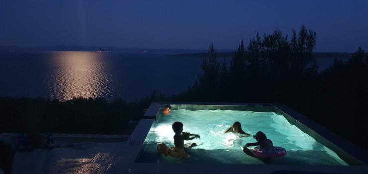 Pool at night