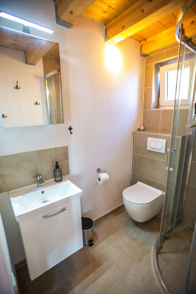 Apartment C Shower, toilet and basin